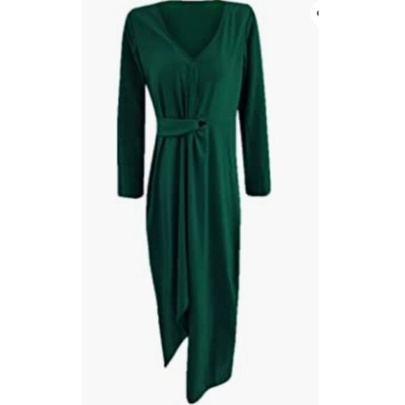 Asymmetrical Wrap Dress - Picture 1 of 6